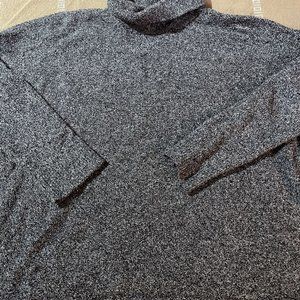 Lilla P Women Gray Pullover Turtleneck Sweater S